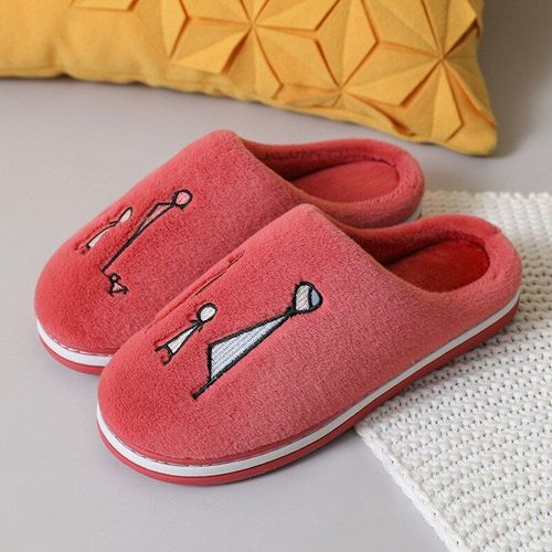 Pantoufles Chaudes En Fausse Fourrure Pour Femme Et Homme, Antidérapantes, Design De Dessin Animé, Peluche Douce, Chaussures D'hiver, Pour La Maison,