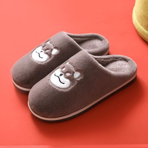 Pantoufles Chaudes En Fausse Fourrure Pour Femme Et Homme, Antidérapantes, Design De Dessin Animé, Peluche Douce, Chaussures D'hiver, Pour La Maison,