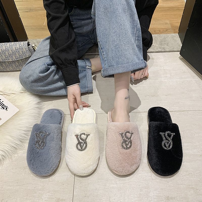 Pantoufles Chaudes Pour Femmes, Chaussures D'hiver En Fourru... - 9