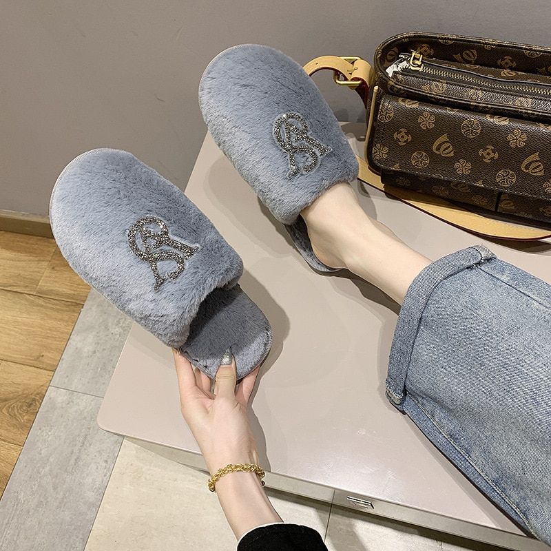 Pantoufles Chaudes Pour Femmes, Chaussures D'hiver En Fourru... - 10