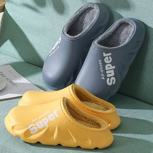 Pantoufles Chaudes Pour Femmes, Imperméables, Antidérapantes, En Peluche, En Coton, Pour L'intérieur Et L'extérieur, Printemps Et Automne,