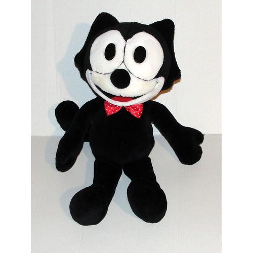 Peluche Felix Le Chat Vintage Jemini - Doudou Chat Noir Et Blanc Felix De La Bd 40 Cm