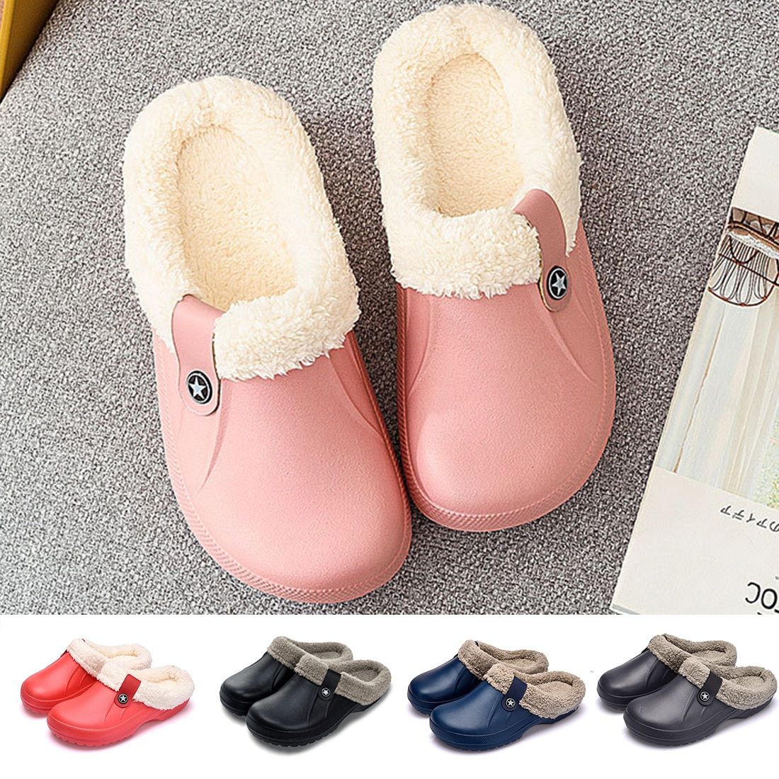 Pantoufles Chaudes Unisexes Pour La Maison, Sabots D'hiver, ... - 3