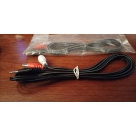 2 Câbles adaptateur audio jack 3,5 mm stéréo mâle vers 2x rca mâles 1,50 m noir