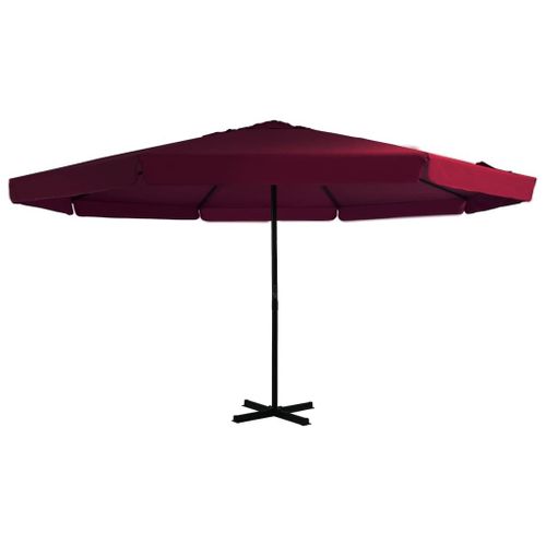 Vidaxl Parasol Avec M?T En Aluminium 500 Cm Bordeaux