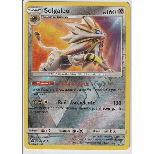 Carte Pokemon - Solgaleo - 99/168 - Holo-Reverse - Soleil Et Lune 7 Tempete Céleste