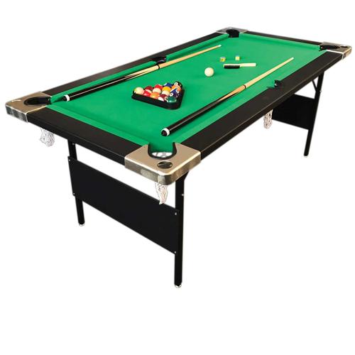 Table à Manger Transformable en Billard 6FT Bois et Pieds Noirs