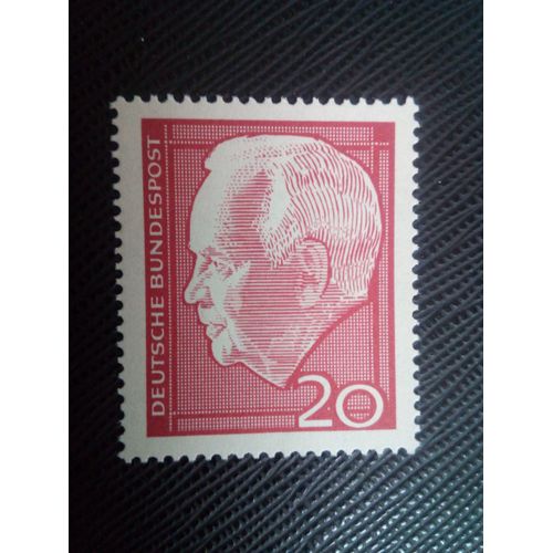 Timbre Allemagne / Rfa Yt 305 Dr H.C. Heinrich Lübke (1894-1972), 2e Président Fédéral 1964 (140106)