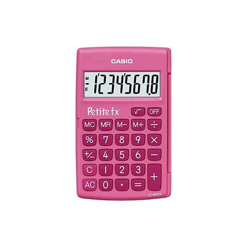 Calculatrice de poche Casio Petit-FX LC-401LV - 8 chiffres - alimentation  batterie - rose