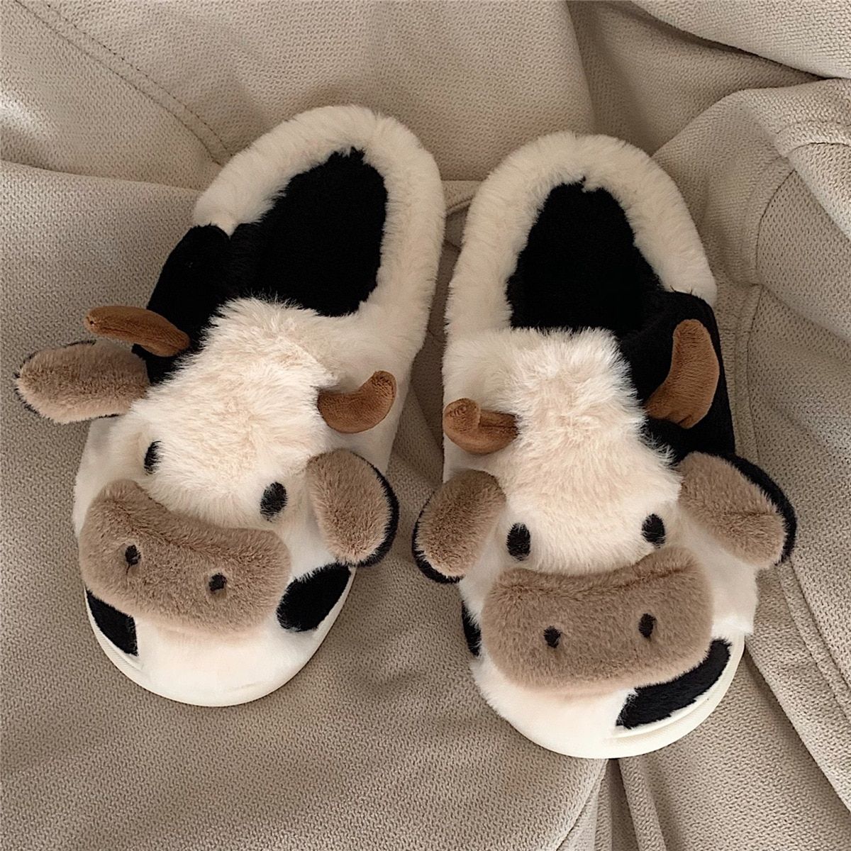 Pantoufles D'hiver En Fourrure De Maison, Chaussures Chaudes... - 2
