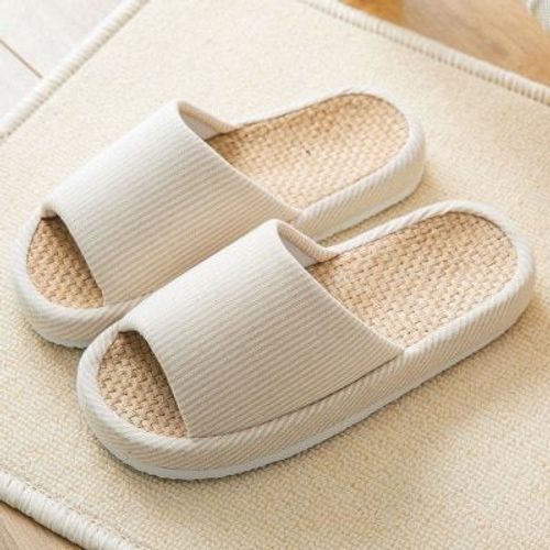 Pantoufles De Lit Unisexes Confortables Pour Femmes, En Lin De Styliste Pour La Maison, Tongs De Style Bohème Harajuku