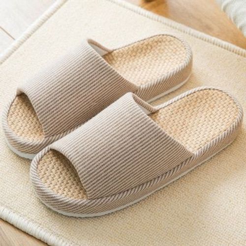 Pantoufles De Lit Unisexes Confortables Pour Femmes, En Lin De Styliste Pour La Maison, Tongs De Style Bohème Harajuku