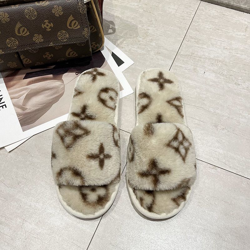 Pantoufles De Luxe En Coton  Semelle paisse Et Bout Ouvert... - 8