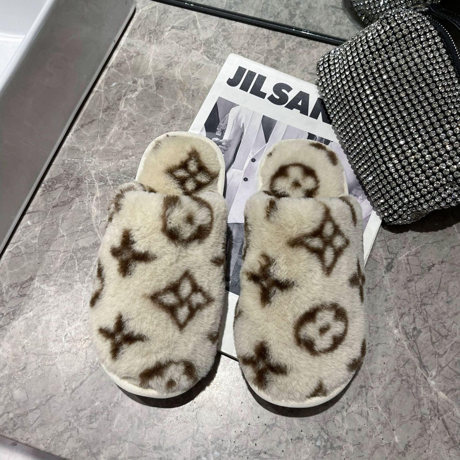 Pantoufles De Luxe En Coton  Semelle paisse Et Bout Ouvert...