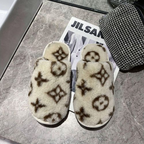 Pantoufles De Luxe En Coton Semellepaisse Et Bout Ouvert Pour Femmes, Chaussures D'extérieur Plates Et Blanches, Tongs D'automne, 4