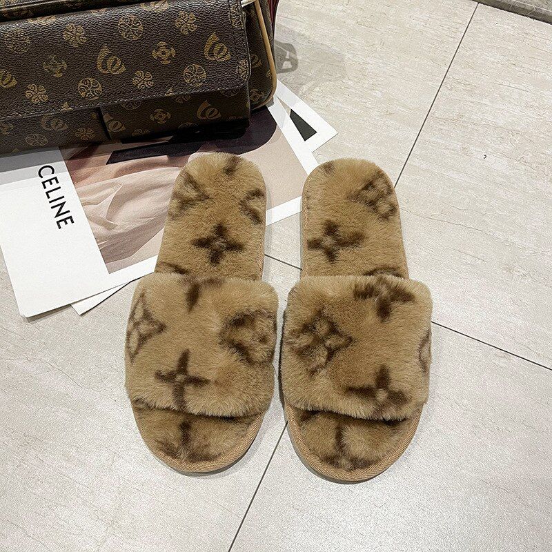 Pantoufles De Luxe En Coton  Semelle paisse Et Bout Ouvert... - 6