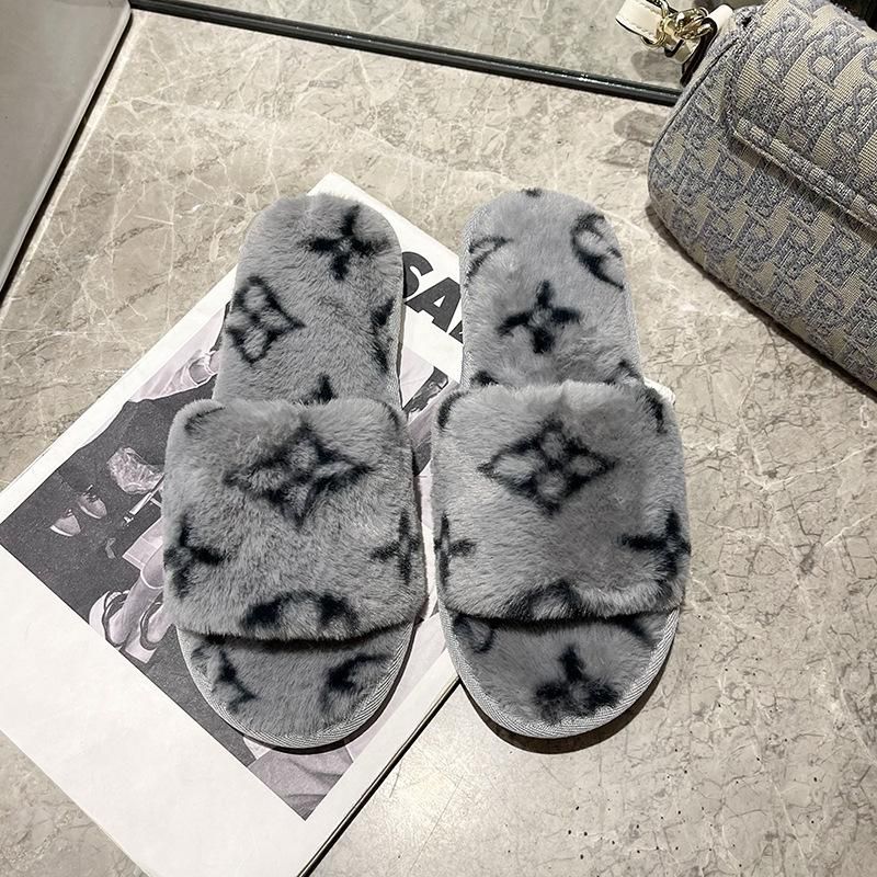 Pantoufles De Luxe En Coton  Semelle paisse Et Bout Ouvert... - 8