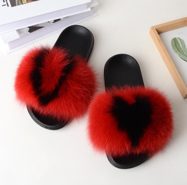 Pantoufles De Luxe En Fourrure Moelleuse Pour Femmes, Tongs ...