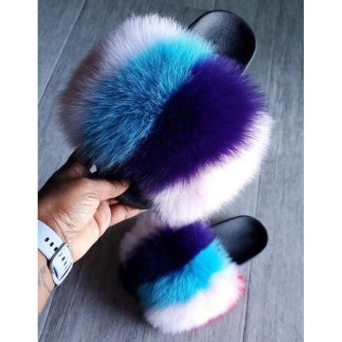 Pantoufles De Luxe En Fourrure Moelleuse Pour Femmes, Tongs D'intérieur Chaudes, En Peluche, Incroyables