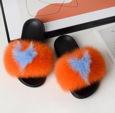 Pantoufles De Luxe En Fourrure Moelleuse Pour Femmes, Tongs ...