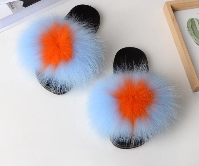 Pantoufles De Luxe En Fourrure Moelleuse Pour Femmes, Tongs ...