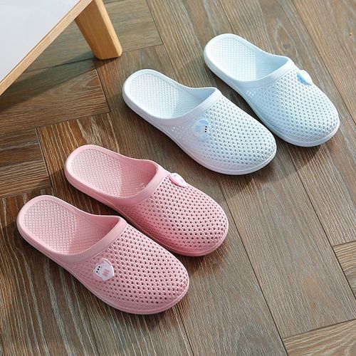 Pantoufles De Maison Bout Fermé Pour Femmes, Chaussures Découpées, Antidérapantes, Pour L'extérieur, La Plage, La Salle De Bain, Sh339