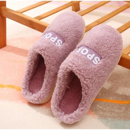 Pantoufles De Maison En Coton Doux Pour Femmes, Chaussures D'hiver Chaudes Enfiler, Pantoufles D'intérieur Pour Femmes, Amoureux De La Chambre Coucher, Couples