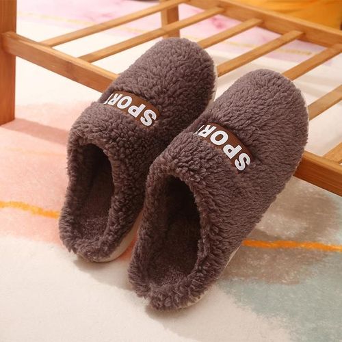 Pantoufles De Maison En Coton Doux Pour Femmes, Chaussures D'hiver Chaudes Enfiler, Pantoufles D'intérieur Pour Femmes, Amoureux De La Chambre Coucher, Couples