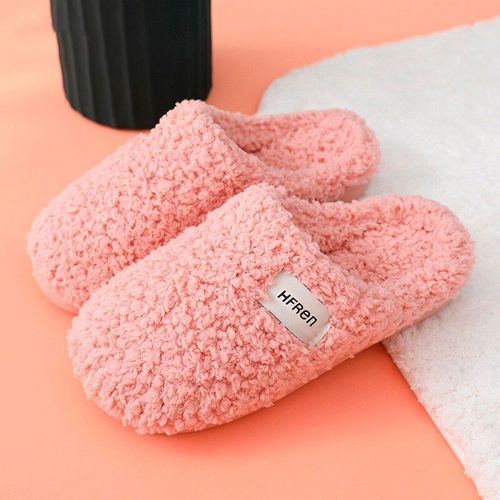 Pantoufles De Maison En Coton Doux Pour Femmes, Chaussures D'hiver Chaudes Enfiler, Pantoufles D'intérieur Pour Femmes, Amoureux De La Chambre Coucher, Couples