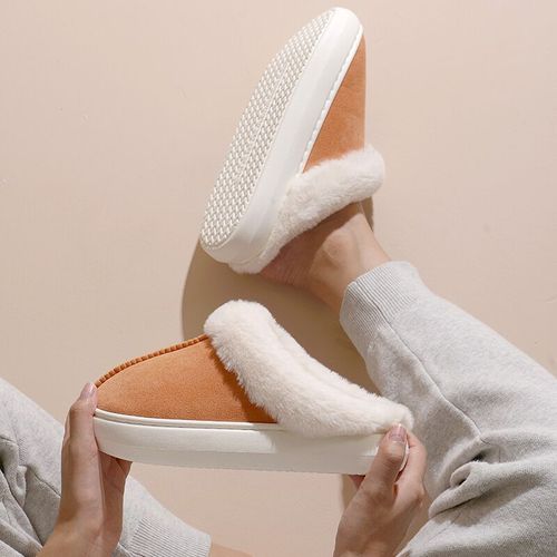 Pantoufles De Maison En Coton Et Peluche Pour Femmes, Chaussures Chaudes D'intérieur, Fondpais, Pour L'hiver