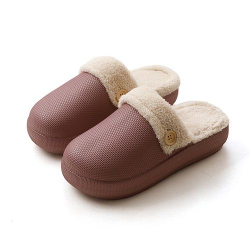 Pantoufles De Maison En Coton Et Peluche Pour Femmes, Chaussures Chaudes D'intérieur, Fondpais, Pour L'hiver