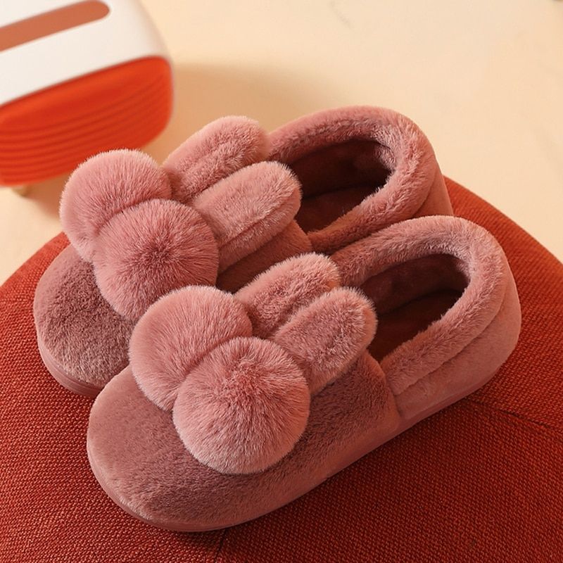 Pantoufles De Maison En Fausse Fourrure, Jolies Oreilles De ... - 2
