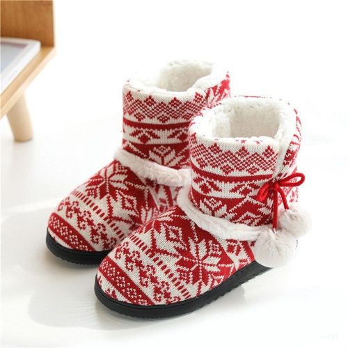 Pantoufles De Maison En Fourrure D'hiver Pour Femmes, Chaussures De Sol D'intérieur Plateforme Plate En Coton Chaud Pour Filles, Tissage De Pantoufles En Peluche Confortables