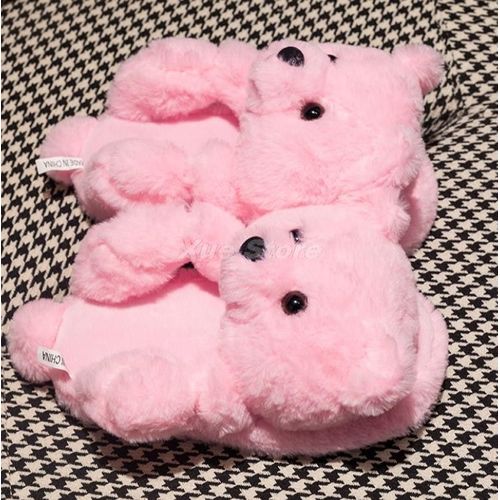 Pantoufles De Maison En Peluche Ours En Peluche Pour Femmes, Marron, Intérieur Doux Antidérapant, Fausse Fourrure, Pantoufles De Maison Mignonnes, Chaussures Chaudes D'hiver Pour Femmes