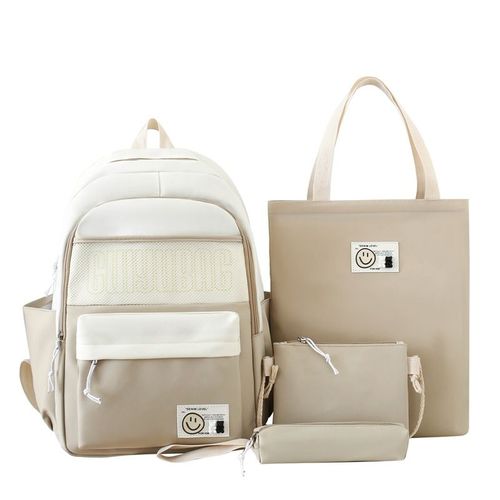 Sac à dos à la mode pour femmes, sac de lycée, grande capacité, quatre pièces SHB9015