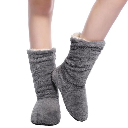 Pantoufles De Maison En Peluche Pour Femmes, Chaussettes De Sol D'intérieur En Molleton De Corail, Pantoufles D'hiver Super Douces Et Chaudes
