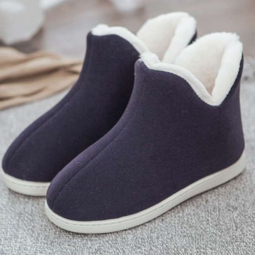 Pantoufles De Maison En Peluche Pour Femmes, Chaussures Hautes D'intérieur, Chaussures Plates D'hiver, Pantoufles De Maison, Sapatos Mujer