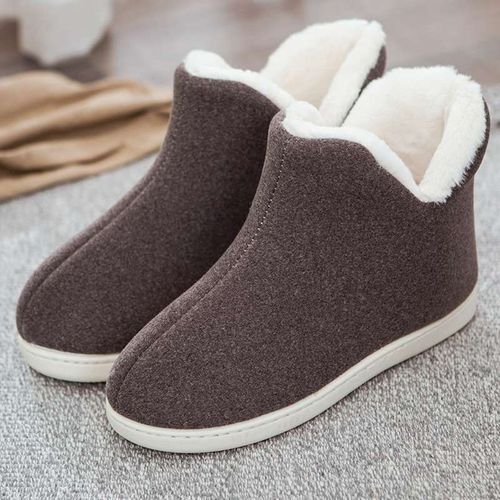 Pantoufles De Maison En Peluche Pour Femmes, Chaussures Hautes D'intérieur, Chaussures Plates D'hiver, Pantoufles De Maison, Sapatos Mujer