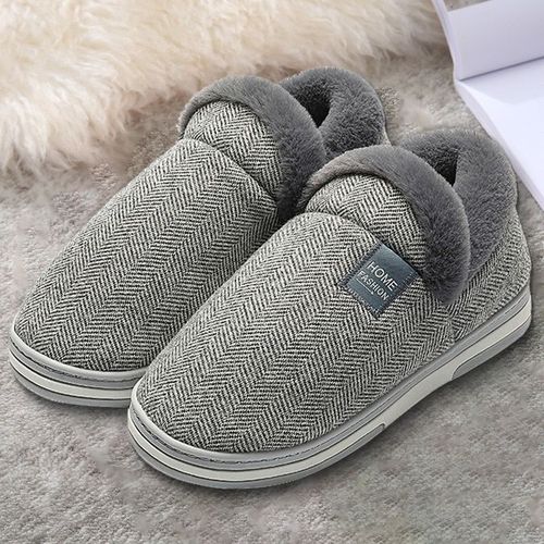 Pantoufles De Maison En Peluche Unisexe, Pantoufles D'hiver Pour Femmes Et Hommes, Pour Couple, Chaussures De Maison En Velours Côtelé Doux Et Confortables, Intérieur Chaud, Enfiler