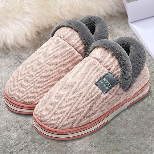 Pantoufles De Maison En Peluche Unisexe, Pantoufles D'hiver Pour Femmes Et Hommes, Pour Couple, Chaussures De Maison En Velours Côtelé Doux Et Confortables, Intérieur Chaud, Enfiler