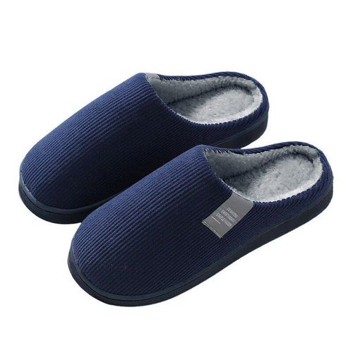 Pantoufles De Maison Imperméables Et Antidérapantes Pour Hommes Et Femmes, Chaussures D'hiver Chaudes D'intérieur En Coton, Semellepaisse Et Souple, Mousse Mémoire De Forme, Pour Couples