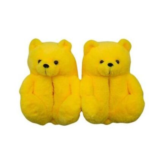 Pantoufles De Maison Mignonnes Pour Femmes, Ours En Peluche, Pantoufles D'hiver De Fourrure De Dessin Animé, Glissades Intérieures En Peluche De Taille Unique, Pantoufles Chaudes De Sol De Maison Pour Dames