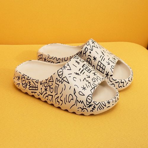 Pantoufles De Maison Pour Femmes, Sandales Plateforme, Tongs Bouche De Poisson, Diapositives De Plage Cool, Douces Et Antidérapantes, Chaussures De Maison De Dessin Animé Pour Femmes