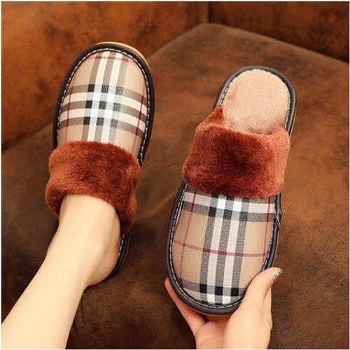 Pantoufles De Maison Pour Hommes Et Femmes, Automne Et Hiver, Pour Couple, D'intérieur, Imperméables, Antidérapantes, Chaudes, En Coton