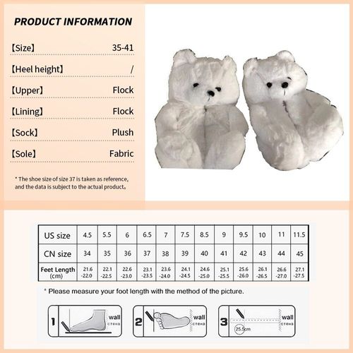 Pantoufles De Marque En Peluche Pour Femmes, Ours En Peluche, Noël, Style Mignon, Fausse Fourrure, Chaussures Chaudes Antidérapantes Douces Pour Intérieur, U-double