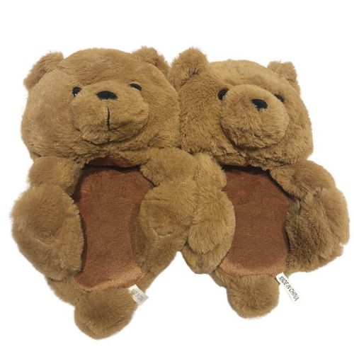 Pantoufles De Noël En Peluche Pour Femmes, Pantoufles De Maison En Fausse Fourrure, Tongs Fourrure Pour Femmes