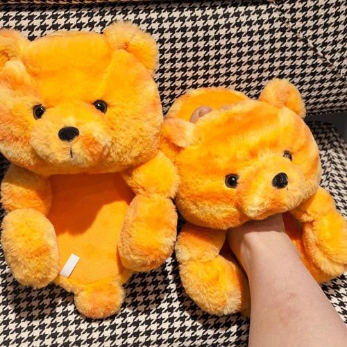 Pantoufles De Noël En Peluche Pour Femmes, Pantoufles De Maison En Fausse Fourrure, Tongs Fourrure Pour Femmes