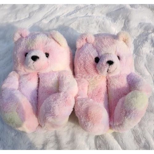 Pantoufles De Noël En Peluche Pour Femmes, Pantoufles De Maison En Fausse Fourrure, Tongs Fourrure Pour Femmes