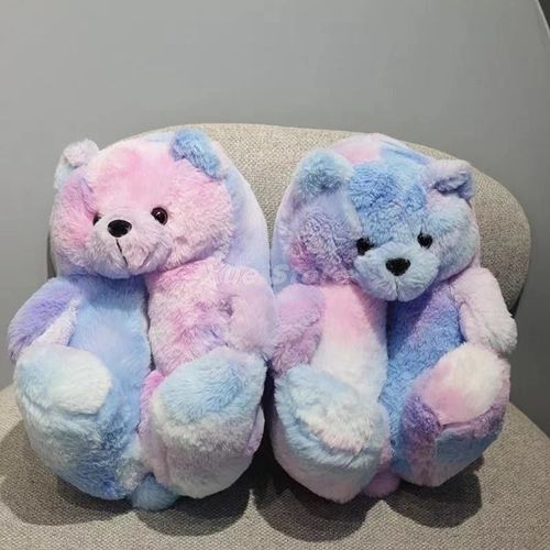 Pantoufles De Noël En Peluche Pour Femmes, Pantoufles De Maison En Fausse Fourrure, Tongs Fourrure Pour Femmes