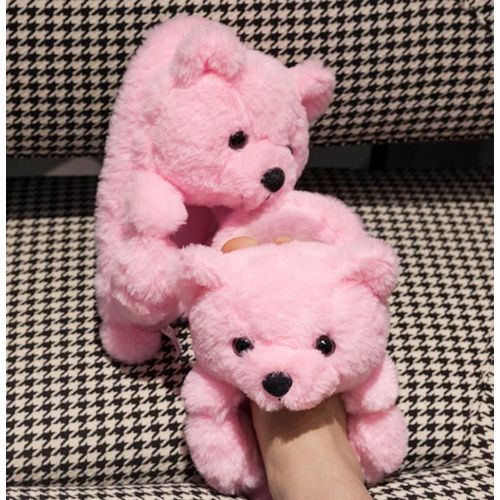 Pantoufles De Noël En Peluche Pour Femmes, Pantoufles De Maison En Fausse Fourrure, Tongs Fourrure Pour Femmes
